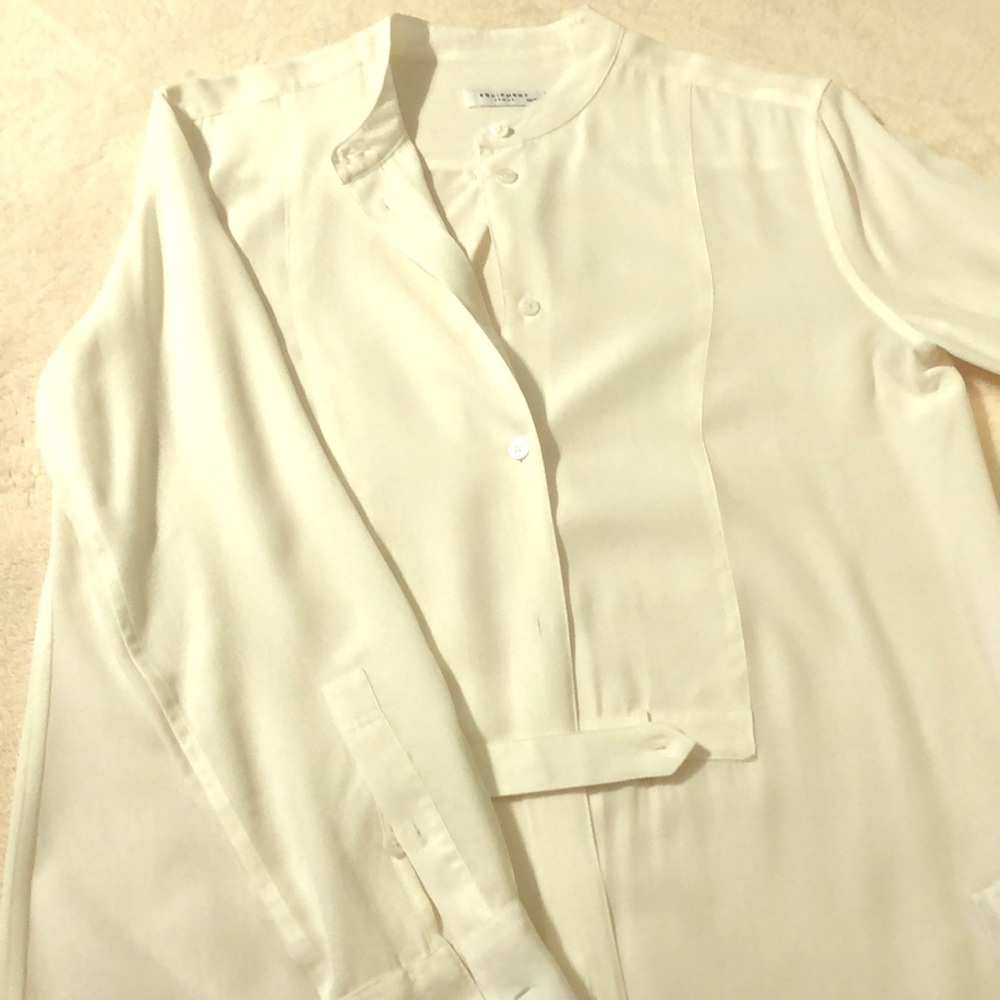 Equipment long sleeve silk blouse